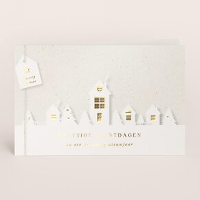 Stijlvolle zakelijke kerstkaart met folie