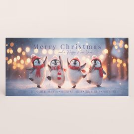 grappige zakelijke kerstkaart met dansende pinguins TA1187-2600003-03 1