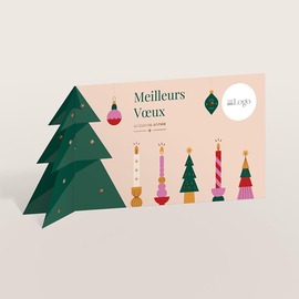carte de fin d annee entreprise festive dorure et son sapin decoupe TA1187-2600049-02 1