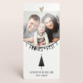 Weihnachtskarte mit Foto & Rentierkopf