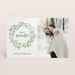 Weihnachtskarte 'Winterkranz'