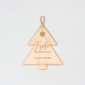 Weihnachtsbaum Weihnachtskarte aus Holz