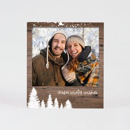 vintage kerstkaart in houtlook met foto TA1188-2000020-03 1
