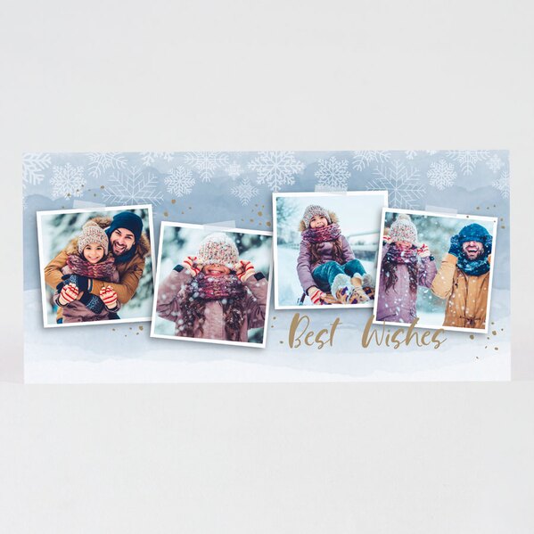 vintage kerstkaart met meerdere foto s en sneeuwvlokken TA1188-2000022-03 1