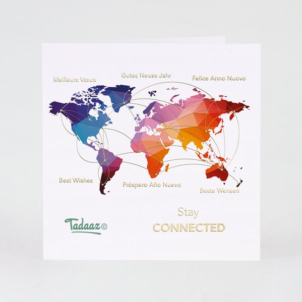 zakelijke kerstkaart met wereldkaart TA1188-2100121-03 1