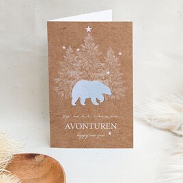 nieuwjaarskaart in ecolook met ijsbeer in vilt TA1188-2200051-03 1