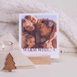 vierkante kerstkaart warm wishes met foto TA1188-2300027-03 3