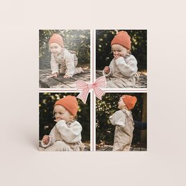 staande kerstkaart met fotocollage en rode strik TA1188-2600003-03 1
