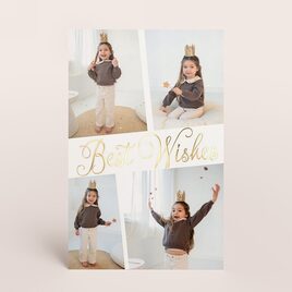 staande kerstkaart met fotocollage en goudfolie wens TA1188-2600012-03 1