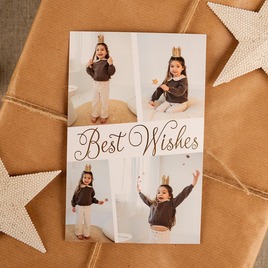 staande kerstkaart met fotocollage en goudfolie wens TA1188-2600012-03 3