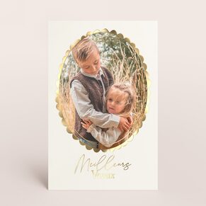 Carte de voeux cadre doré pour tendre souvenir