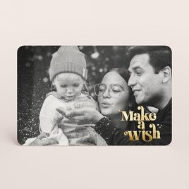 liggende kerstkaart met goudfolie make a wish en foto TA1188-2600036-03 1