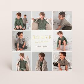 carte de voeux souvenirs en multi photos et dorure TA1188-2600063-02 1