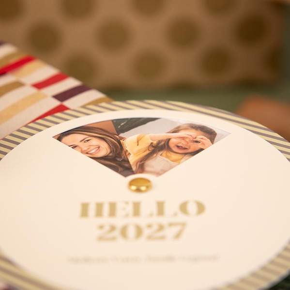 originele nieuwjaarskaart met draaiende schijf met 4 foto s TA1188-2600066-03 3