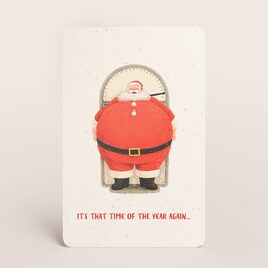 grappige kerstkaart met grappige kerstman op weegschaal TA1188-2600101-03 1