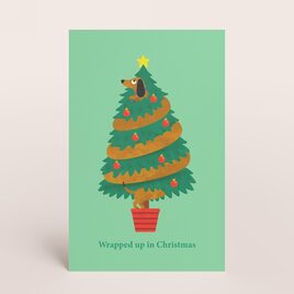 grappige kerstkaart met teckel in kerstboom TA1188-2600132-03 1