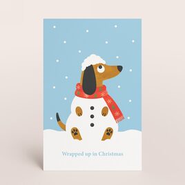 grappige kerstkaart met schattige hond in sneeuw TA1188-2600133-03 1