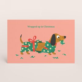 liggende kerstkaart met grappige teckel illustratie TA1188-2600134-03 1