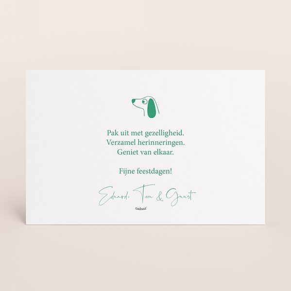 liggende kerstkaart met grappige teckel illustratie TA1188-2600134-03 2