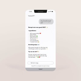 originele nieuwjaarskaart smartphone met recept TA1188-2600136-03 2