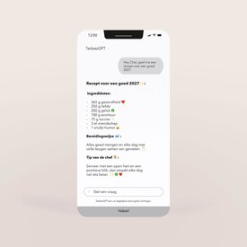 originele nieuwjaarskaart smartphone met recept TA1188-2600136-03 2