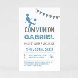 carte invitation communion fan de foot TA1227-1600029-02 1