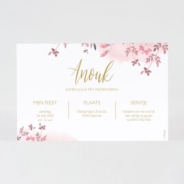 uitnodiging met fijne roze bloemetjes TA1227-1800011-03 2