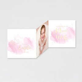 drieluik bedankkaartje met roze aquarel en goudfolie TA1228-1900031-03 1