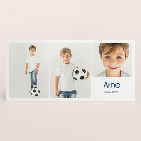 Bedankkaartje met meerdere foto's en eigen tekst
