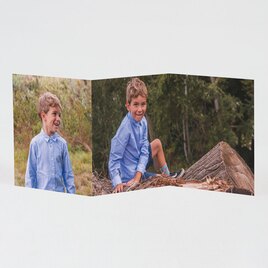 stijlvolle drieluik bedankkaart communie met folie en foto s TA1228-2400028-03 2