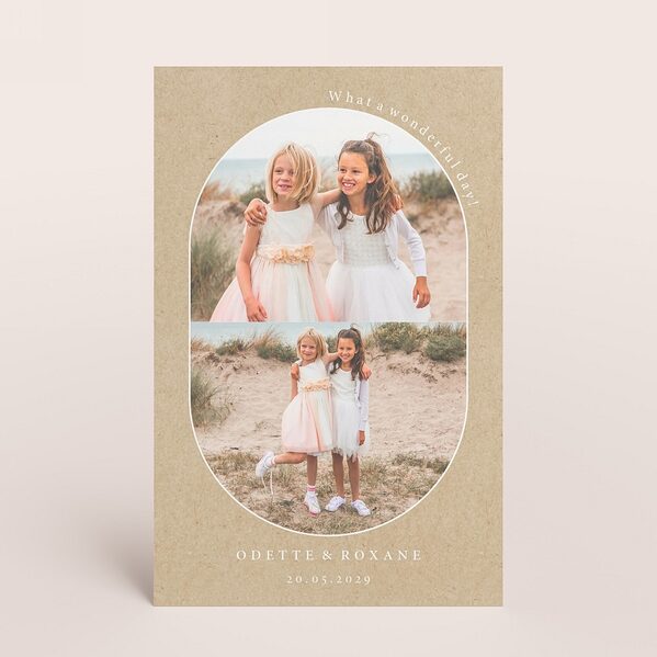 ecolook communiekaartje met foto in ronde vorm TA1228-2500037-03 1