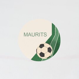 ronde retro voetbal sticker met naam 4 4 cm TA12905-2300011-03 2