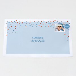 blauwe placemat met confetti en fotokader TA12906-1600002-03 2