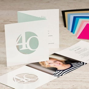 Geburtstagskarte 40. Geburtstag mit Foto und Jahreszahl