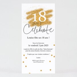 invitation anniversaire noire et blanche a paillette TA1327-1800006-02 1