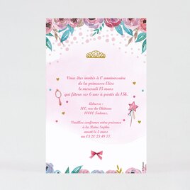 carte d invitation anniversaire enfant princesse TA1327-2100041-02 2