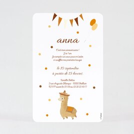 carte d invitation anniversaire enfant lama et confettis TA1327-2200013-02 2
