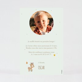 carte d invitation anniversaire enfant animaux de la foret TA1327-2200015-02 2