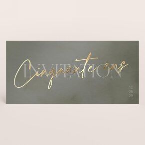 Carte invitation chic grise