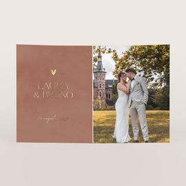 stijlvolle jubileum uitnodiging met foto en goudfolie TA1327-2600017-03 1
