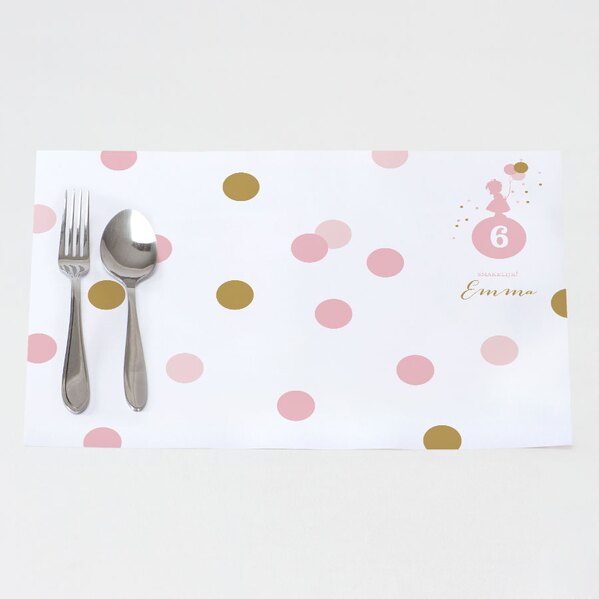 feestelijke placemat met confetti en silhouet meisje TA13906-1600006-03 1