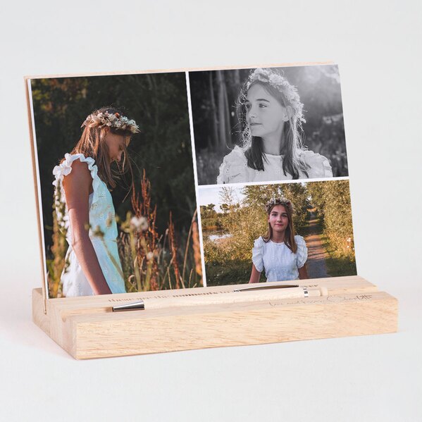 houten fotohouder met 13 fotokaarten en persoonlijke boodschap TA14804-2200001-03 1