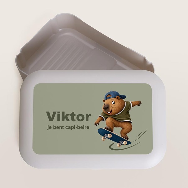 brooddoos met naam en stoere capibara print TA14805-2600004-03 1