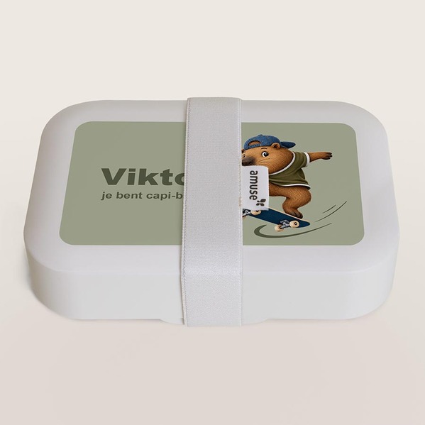 brooddoos met naam en stoere capibara print TA14805-2600004-03 2