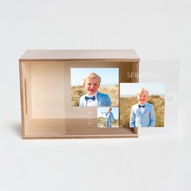 boite en bois trio de photo sur couvercle plexi TA14822-2400004-02 1