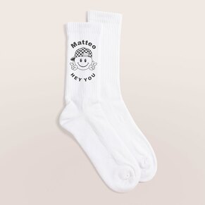 Chaussettes personnalisables émoji rigolo et prénom 32-36