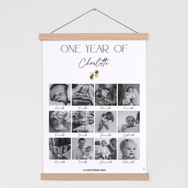 poster baby s eerste jaar met foto s en goudfolie TA14909-2400001-03 2
