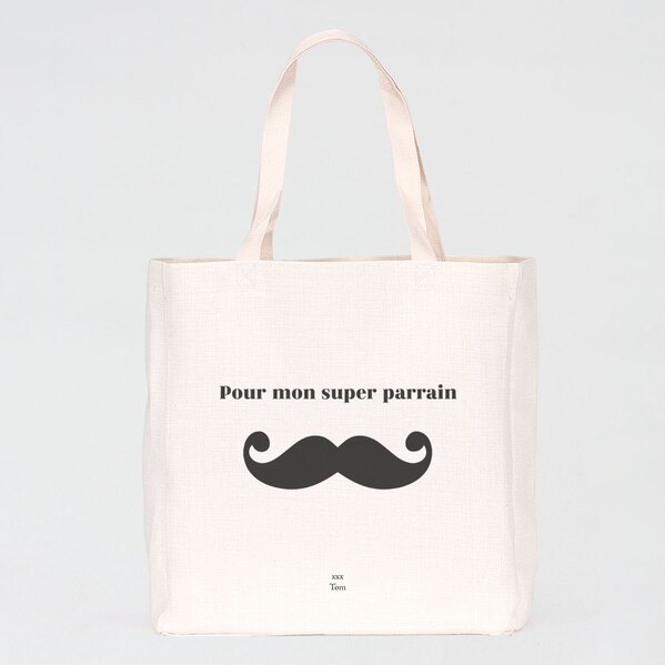 maxi tote bag personnalise moustache TA14915-2100013-02 1