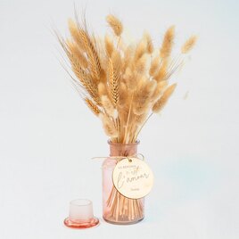 vase en verre rose fleurs sechees et etiquettes en bois TA14921-2400002-02 1