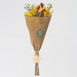 bouquet de fleurs sechees et son etiquette bois TA14921-2400004-02 1